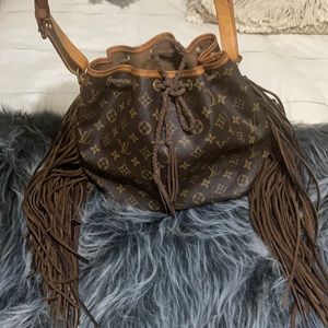 Vintage boho champagne bag